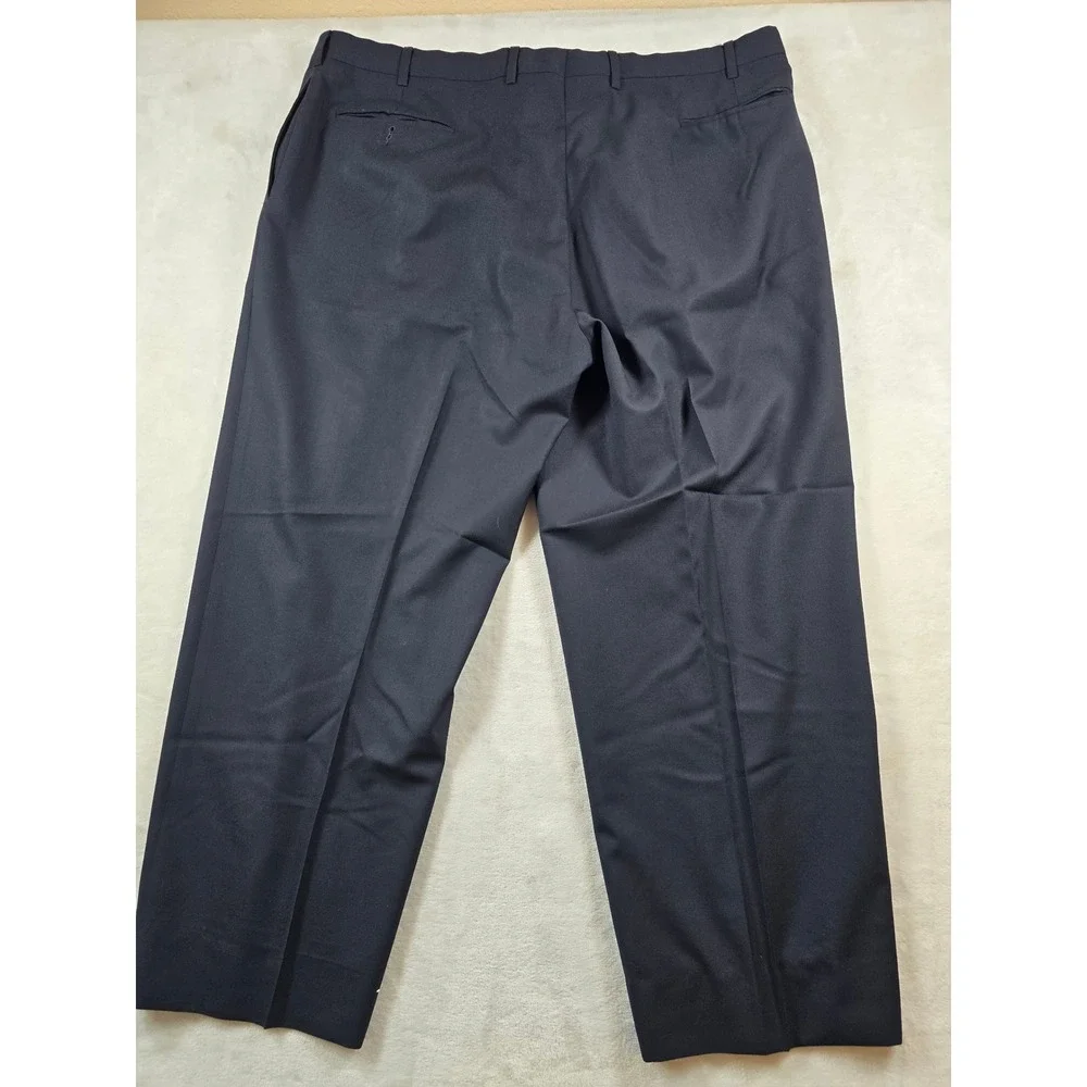 Joseph Abboud Loro Piana Suit Mens 48R 2 Piece Pants 42x27 Navy Blue Wool USA